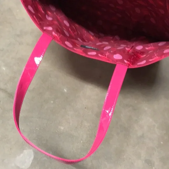 Lancôme bag.  Pink and orange.  New.  Great for travel, or the pool, etc - Picture 4 of 6